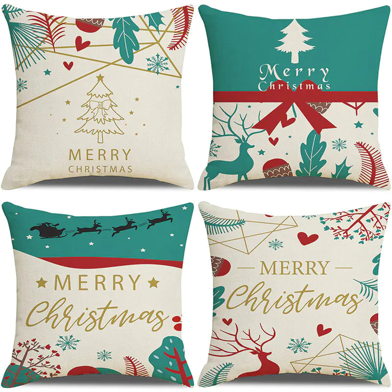 Christmas Pillow Cover Set for Living Room Sofa