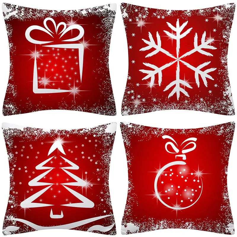 Christmas Pillow Cover Set for Living Room Sofa