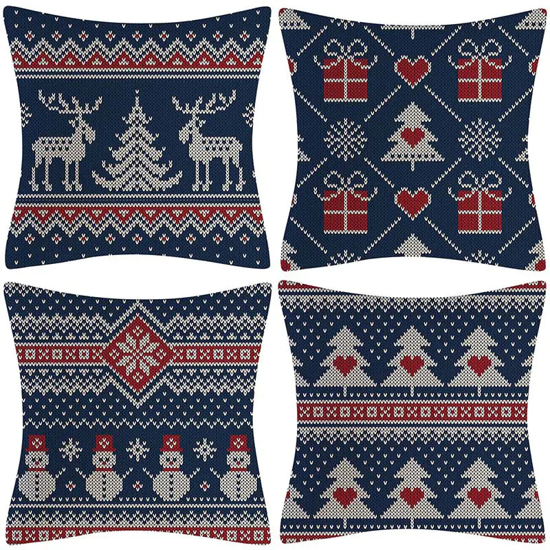 Christmas Pillow Cover Set for Living Room Sofa