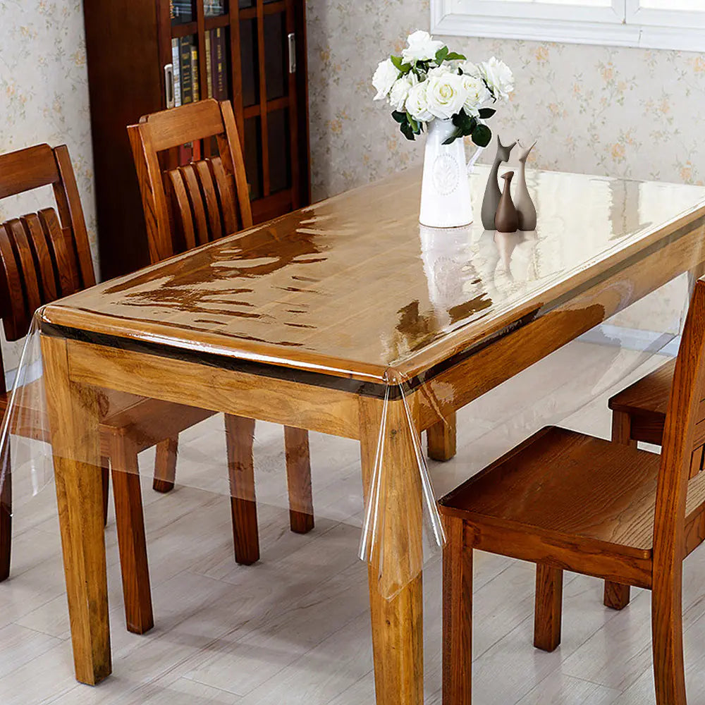 Transparent PVC Waterproof Table Mat for Dining Tables