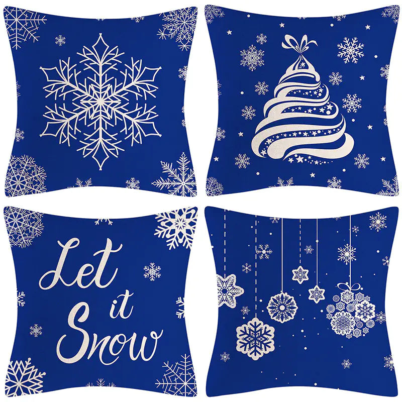 Christmas Pillow Cover Set for Living Room Sofa