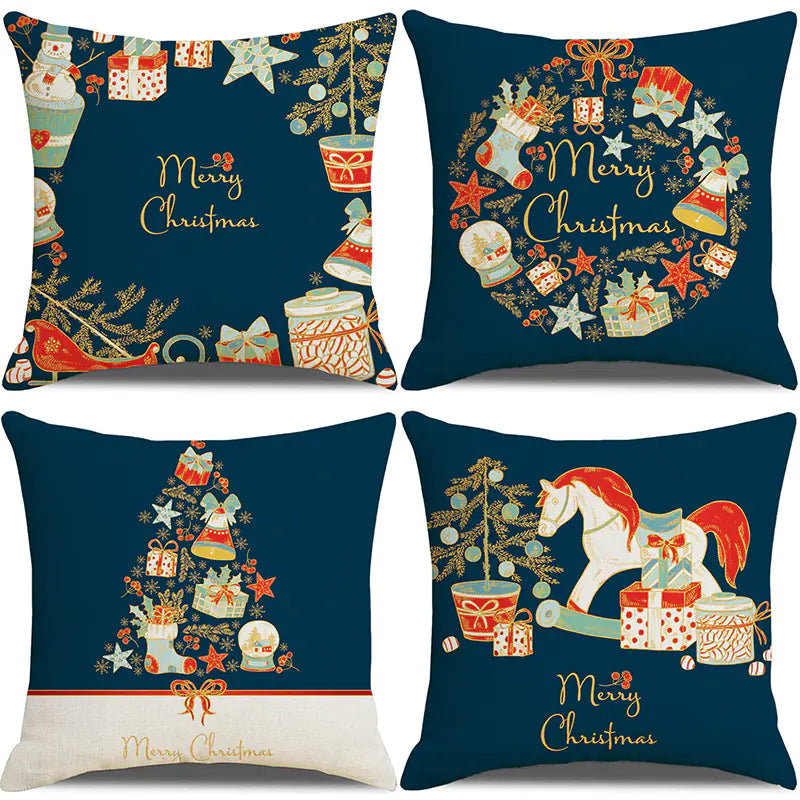 Christmas Pillow Cover Set for Living Room Sofa