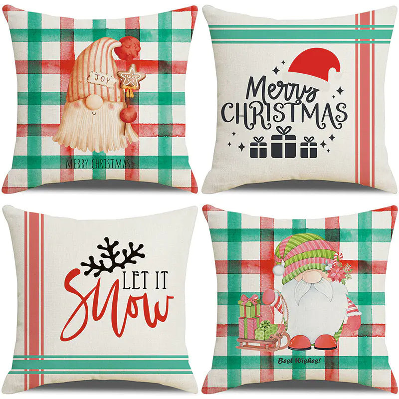Christmas Pillow Cover Set for Living Room Sofa