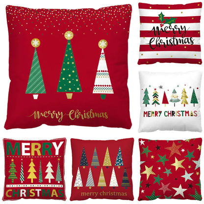Red and Black Plaid Christmas Pillow Cover (Nordic Style)