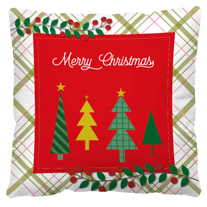 Red and Black Plaid Christmas Pillow Cover (Nordic Style)