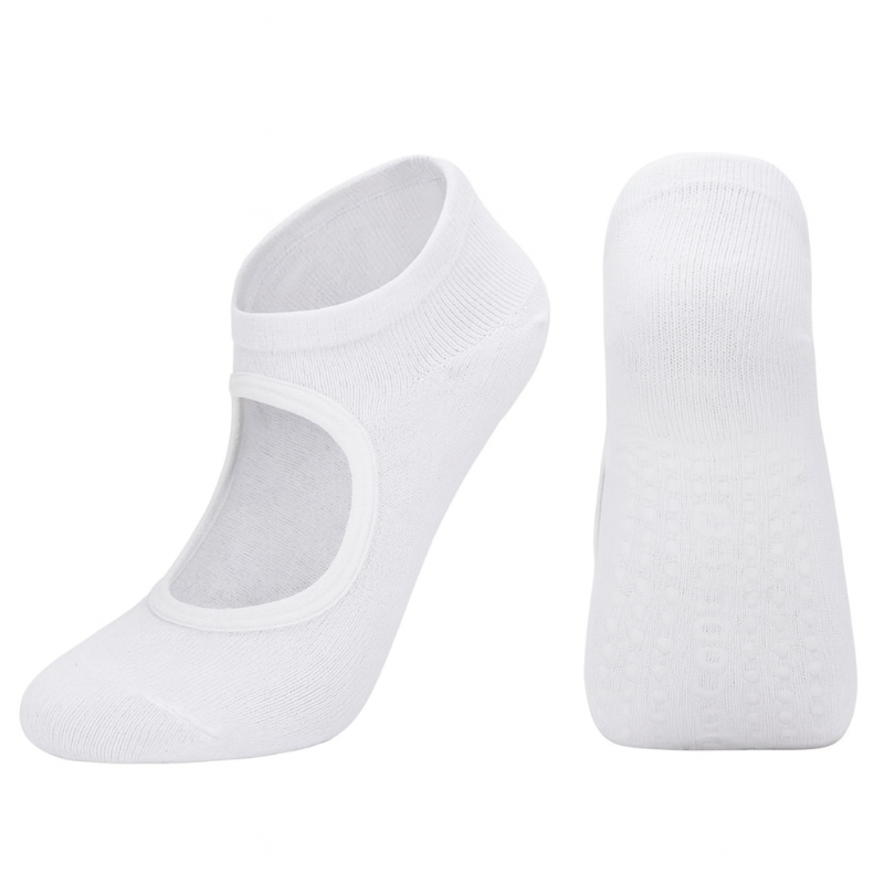 Two white socks on a white background