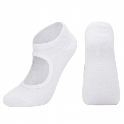 Two white socks on a white background