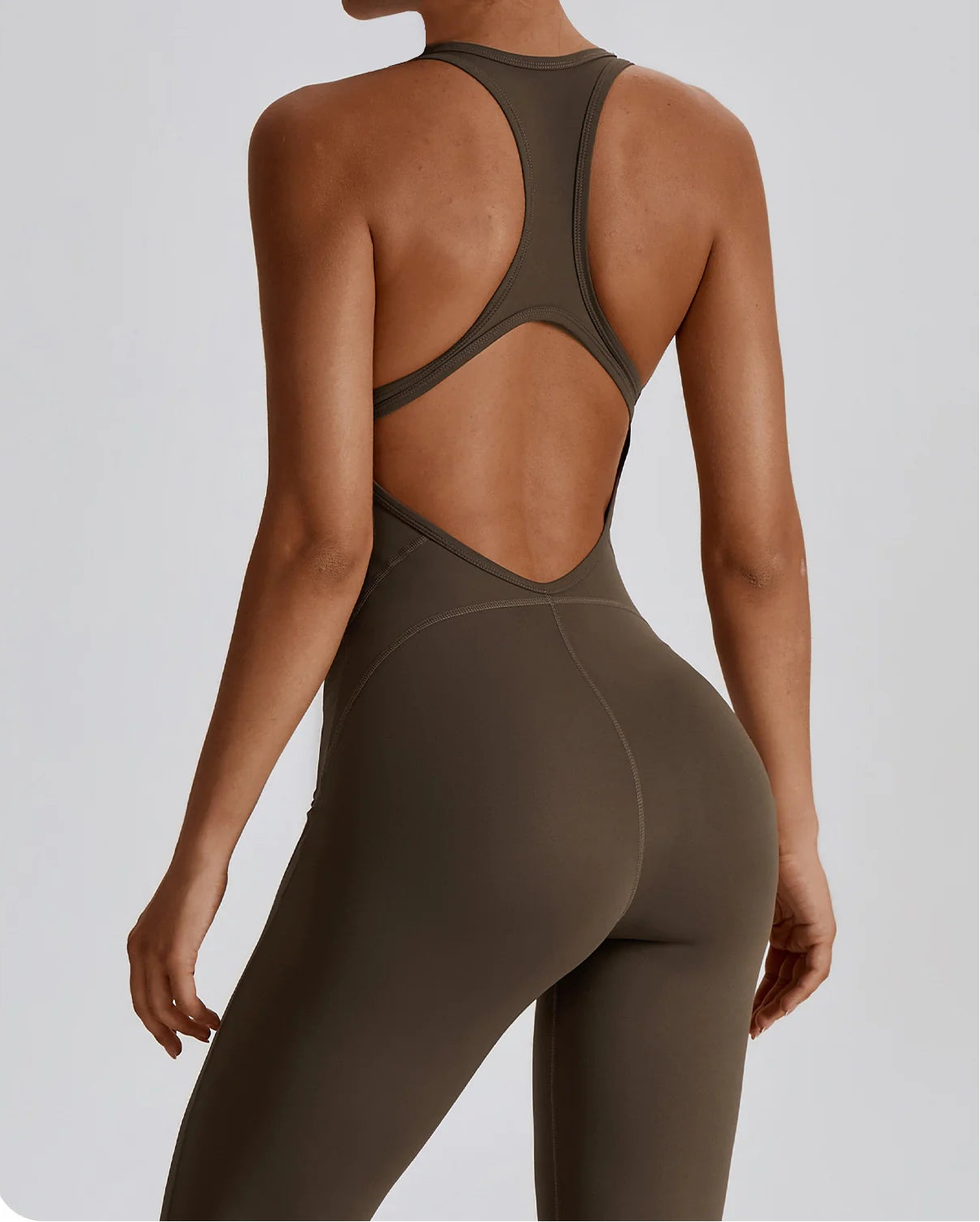 High Elasticity Women's Yoga Bodysuit with Open Back