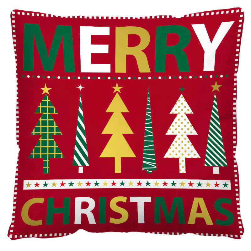 Red and Black Plaid Christmas Pillow Cover (Nordic Style)