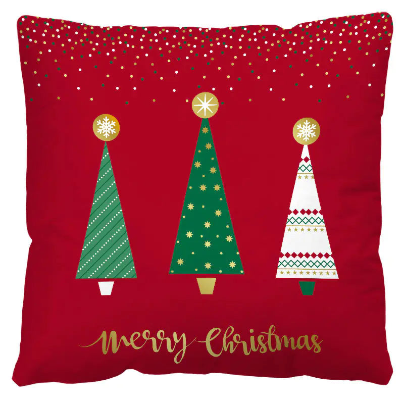 Red and Black Plaid Christmas Pillow Cover (Nordic Style)