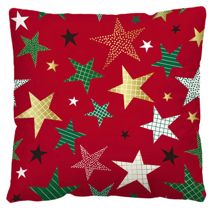Red and Black Plaid Christmas Pillow Cover (Nordic Style)
