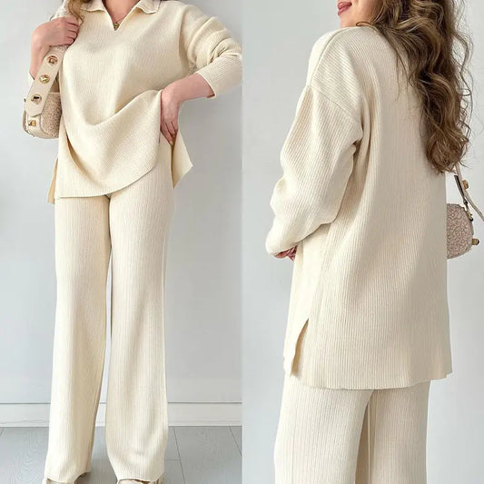 2023 Autumn Fashion Loose Knit Two-Piece Set for Women