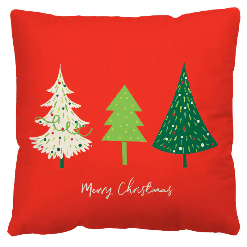 Red and Black Plaid Christmas Pillow Cover (Nordic Style)