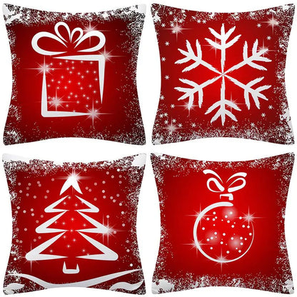 Christmas Pillow Cover Set for Living Room Sofa