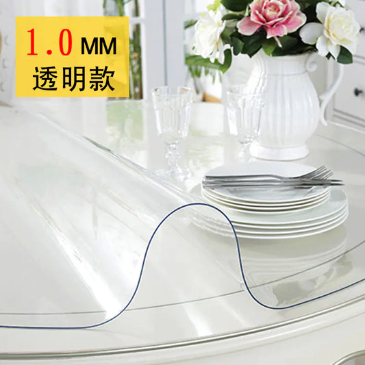Transparent PVC Waterproof Table Mat for Dining Tables