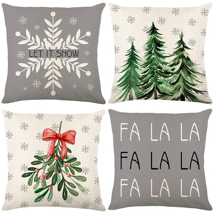 Christmas Pillow Cover Set for Living Room Sofa
