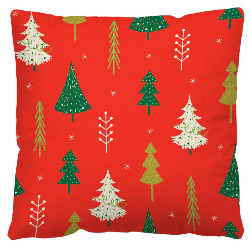 Red and Black Plaid Christmas Pillow Cover (Nordic Style)