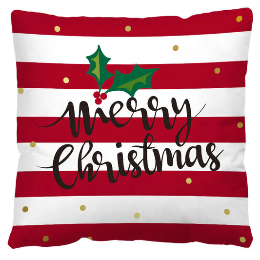 Red and Black Plaid Christmas Pillow Cover (Nordic Style)