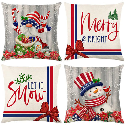 Christmas Pillow Cover Set for Living Room Sofa