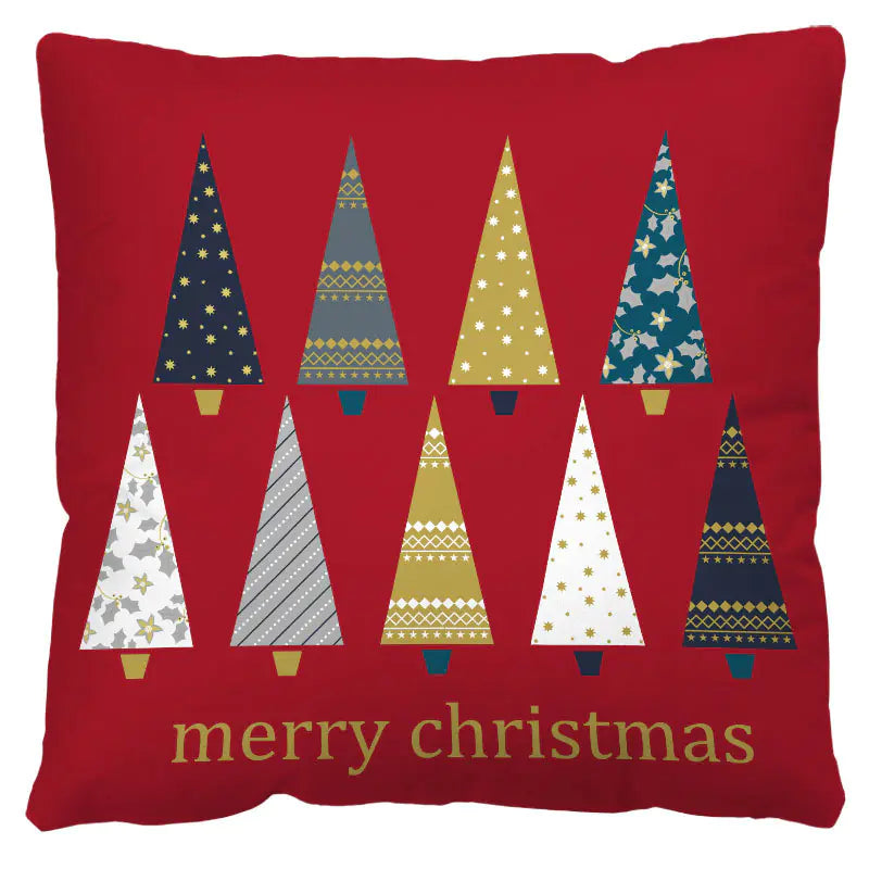 Red and Black Plaid Christmas Pillow Cover (Nordic Style)