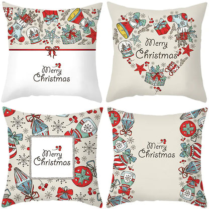 Christmas Pillow Cover Set for Living Room Sofa