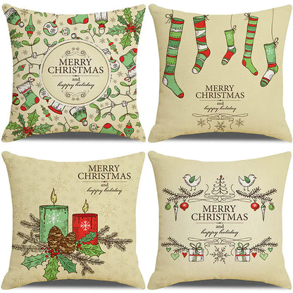 Christmas Pillow Cover Set for Living Room Sofa