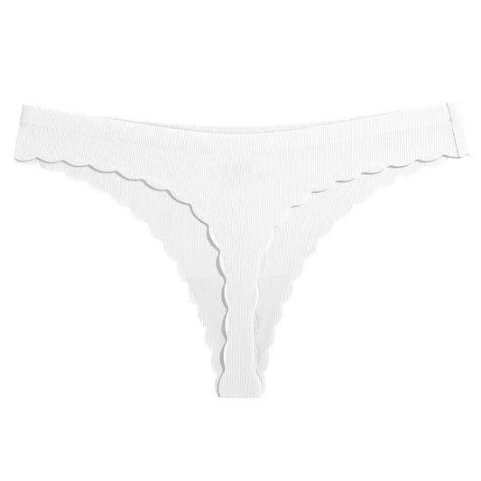 Pure Color Seamless Ice Silk Low-Waist Thong Underwear
