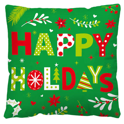 Red and Black Plaid Christmas Pillow Cover (Nordic Style)
