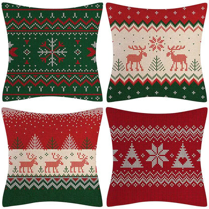 Christmas Pillow Cover Set for Living Room Sofa