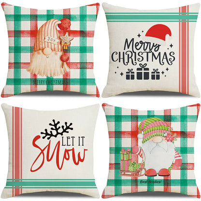 Christmas Pillow Cover Set for Living Room Sofa