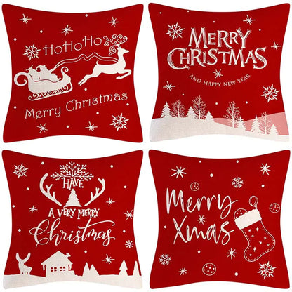 Christmas Pillow Cover Set for Living Room Sofa